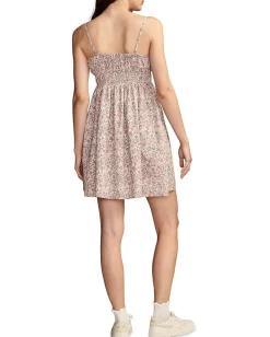 Women Lucky Brand Printed Smocked Sweetheart Mini