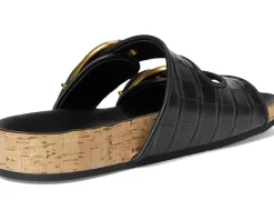 Veronica Beard Prue Black Croc Print Leather New