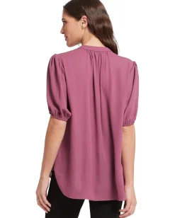 NYDJ Puff Sleeve Popover Crushed Berry Online