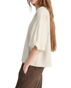 Madewell Puff Sleeve Sweatshirt Style. Hthr Natural Discount