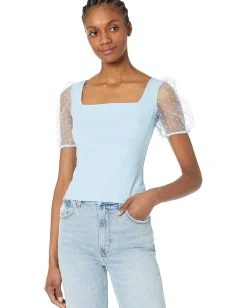 Women BCBGeneration Puff Sleeve Top V1VX1T11