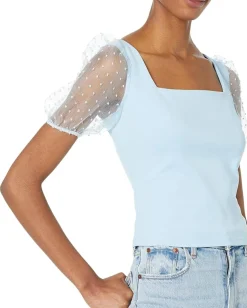 Women BCBGeneration Puff Sleeve Top V1VX1T11