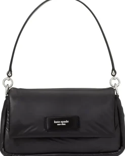 Kate Spade New York Puffed Puffy Fabric Lola Convertible Crossbody Black Outlet