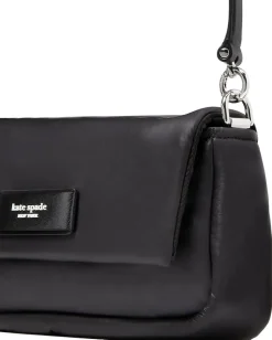 Kate Spade New York Puffed Puffy Fabric Lola Convertible Crossbody Black Outlet