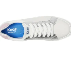 Keds Pursuit Lace Up Snow White/Silver/Mauve Leather Online