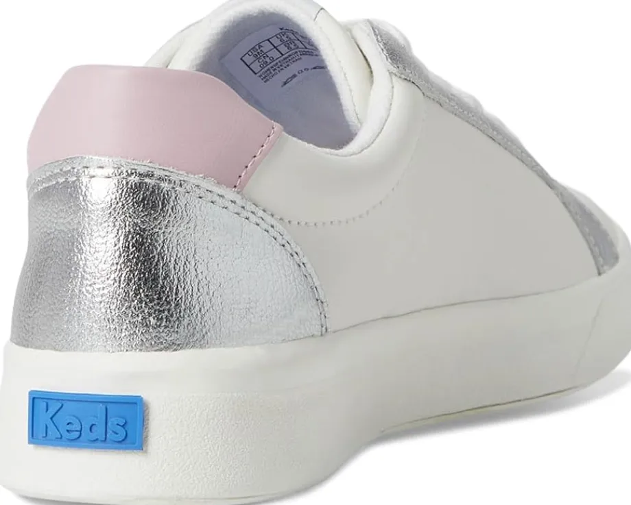 Keds Pursuit Lace Up Snow White/Silver/Mauve Leather Online