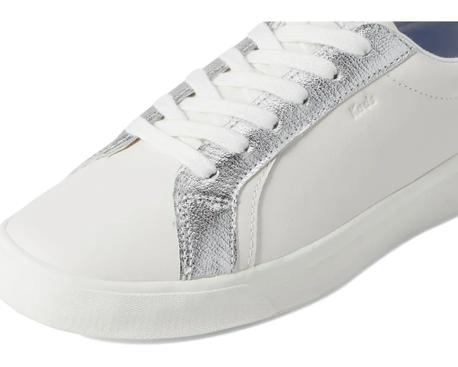 Keds Pursuit Lace Up Snow White/Silver/Mauve Leather Online