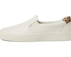 Keds Pursuit Slip On White/Leopard Leather Online