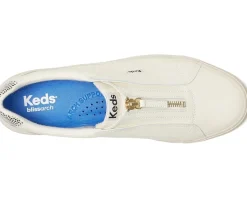 Keds Pursuit Zip Egret/Black Leather Outlet