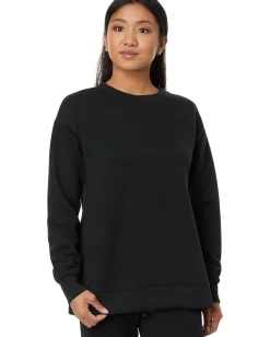 Jockey Active Quilted Textured Crew Neck Deep Black Clearance