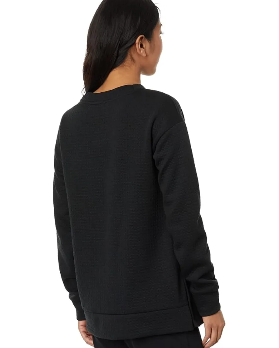 Jockey Active Quilted Textured Crew Neck Deep Black Clearance