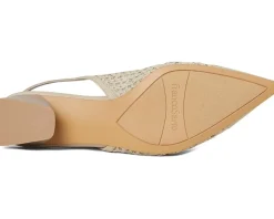 Franco Sarto Racer9 Slingback Shoes Alabaster Faux Leather Weave Online