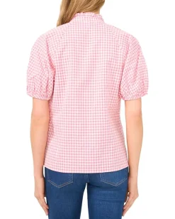 CeCe Raglan Sleeves Ruffled Split Neck Blouse Confetti Online