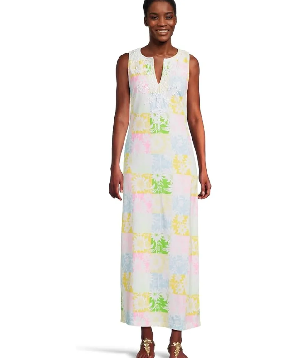 Lilly Pulitzer Raina Maxi Dress Multi Via Sunny Sunflowers Discount