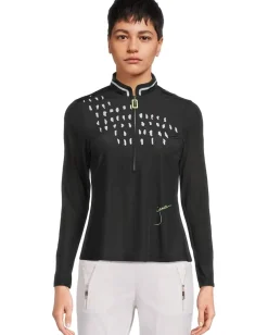 Women Jamie Sadock Raindrops Print Long Sleeve Sunsense Top