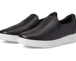 FitFlop Rally Leather Slip-On Skate Sneakers Black Outlet