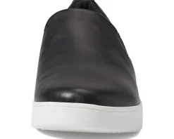 FitFlop Rally Leather Slip-On Skate Sneakers Black Outlet
