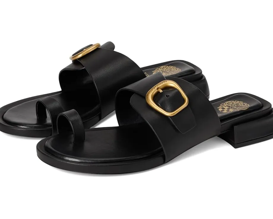 Vince Camuto Ranista Buckle Band Sandals Black Clearance