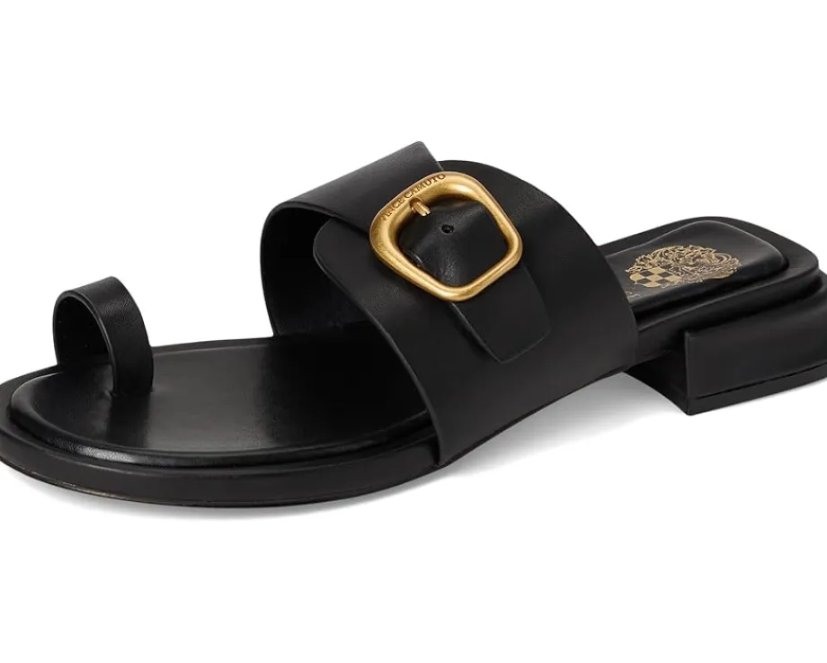 Vince Camuto Ranista Buckle Band Sandals Black Clearance