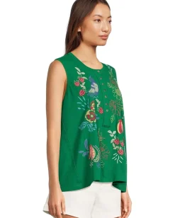 Women Johnny Was Raw Detail Henley Tank- Cora