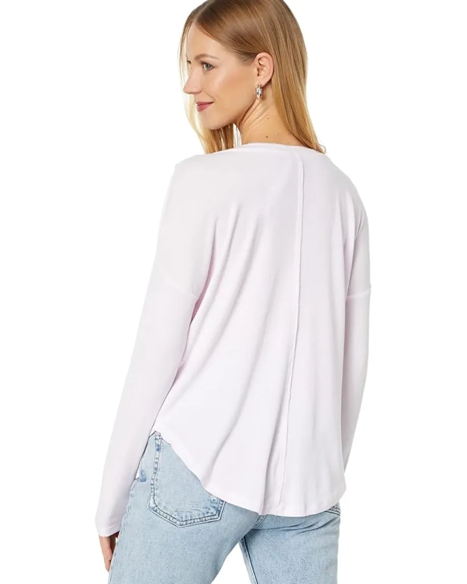 Women bobi Los Angeles Raw Edge Long Sleeve Top