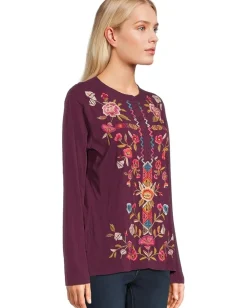 Women Johnny Was Raw Seam Henley- Anaya