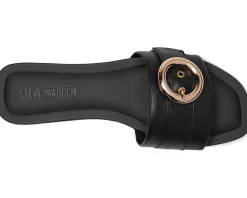 Steve Madden Reef Black Leather Clearance