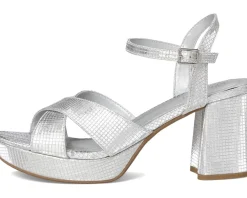 Kenneth Cole Reaction Reeva Platform Silver Grid Metallic Online