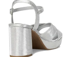 Kenneth Cole Reaction Reeva Platform Silver Grid Metallic Online