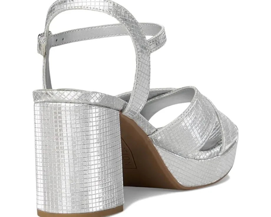 Kenneth Cole Reaction Reeva Platform Silver Grid Metallic Online