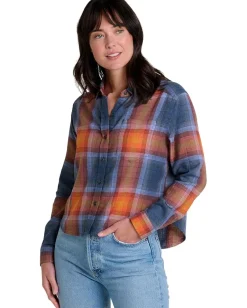 Women Toad&Co Re-Form Flannel Boxy Long Sleeve Shirt