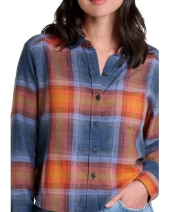 Women Toad&Co Re-Form Flannel Boxy Long Sleeve Shirt