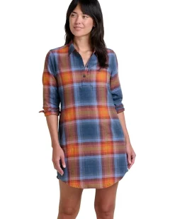 Toad&Co Re-Form Popover Long Sleeve Dress Ink Ombre Hot