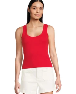 Madewell (Re)Generative Cotton Ribbed Scoopneck Tank Festival Red Best