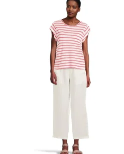 Sanctuary Relaxed Cap Sleeve Tee Cayenne/White Stripe Online