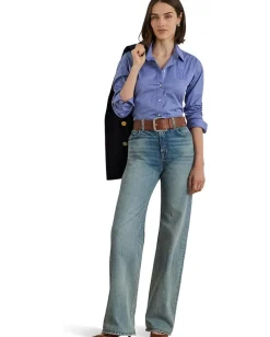 Lauren Ralph Lauren Relaxed Fit Cotton Shirt Blue Outlet