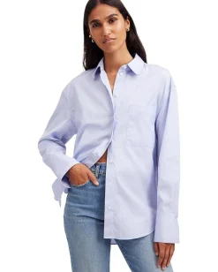 Women Madewell Relaxed Shirt - Midweight Poplin Everf