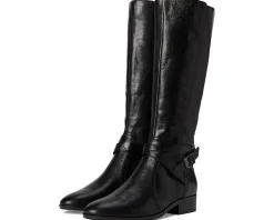 Naturalizer Rena2 Narrow Calf Boots Black Leather Outlet