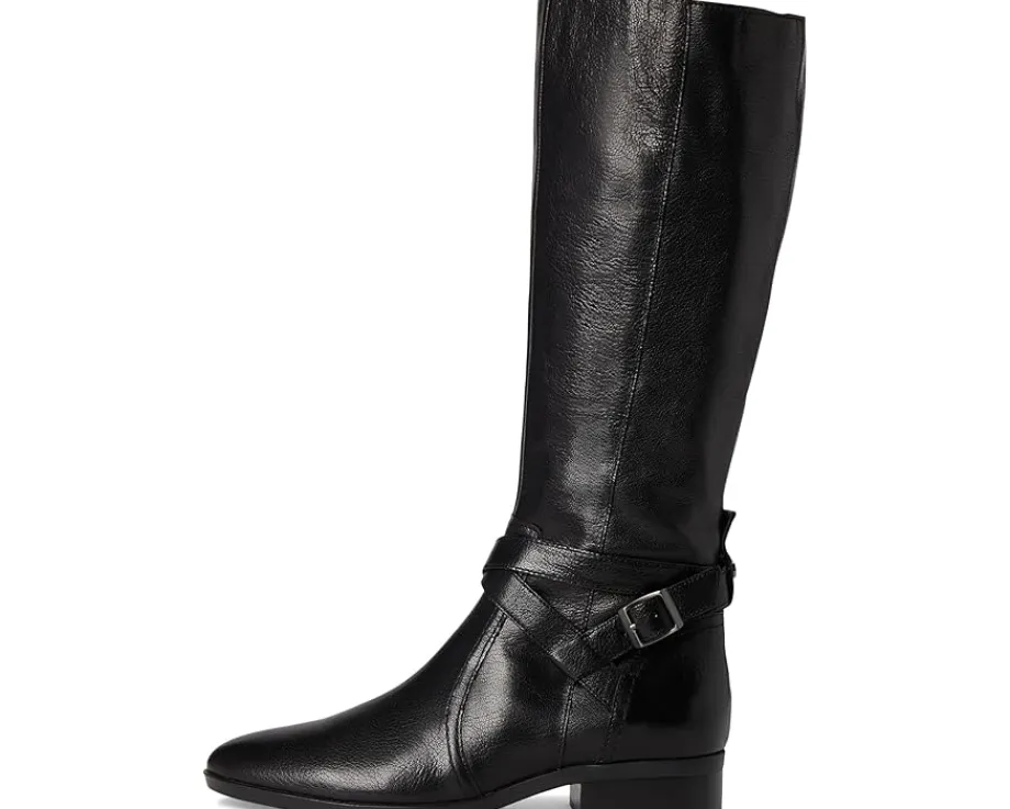 Naturalizer Rena2 Narrow Calf Boots Black Leather Outlet