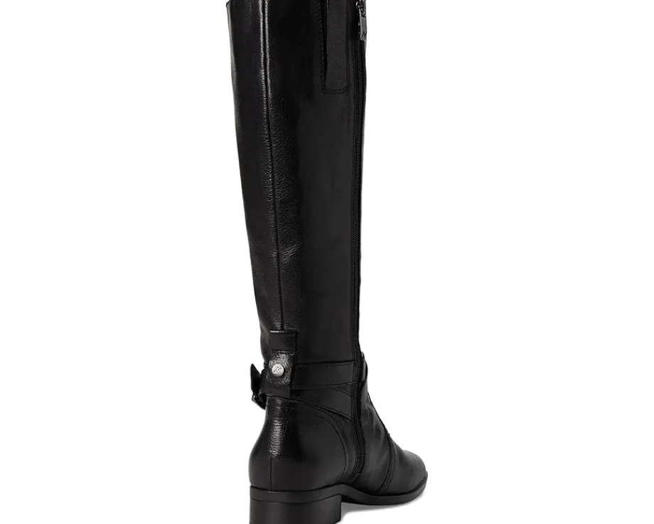 Naturalizer Rena2 Narrow Calf Boots Black Leather Outlet