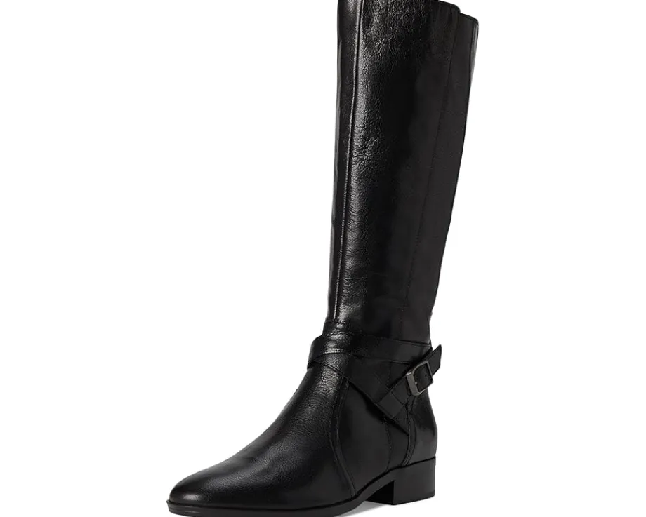 Naturalizer Rena2 Narrow Calf Boots Black Leather Outlet