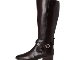 Naturalizer Rena2 Wide Calf Boots Brown Leather