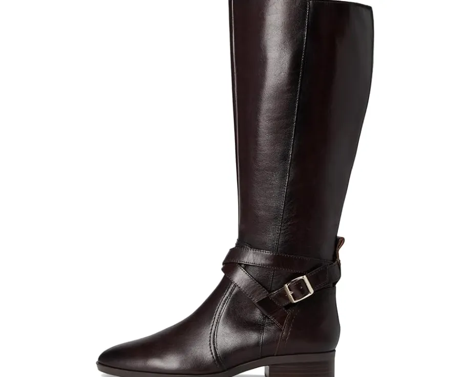 Naturalizer Rena2 Wide Calf Boots Brown Leather