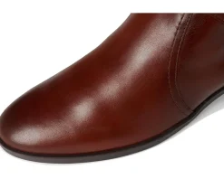 Naturalizer Rena2 Wide Calf Boots Deep Saddle Brown Leather Outlet