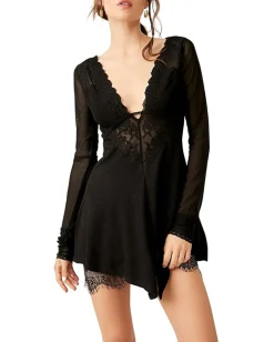 Free People Rendezvous Top Black Combo Clearance