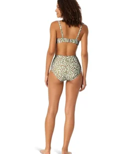 Anne Cole Retro Twist Underwire Top Multicolor New