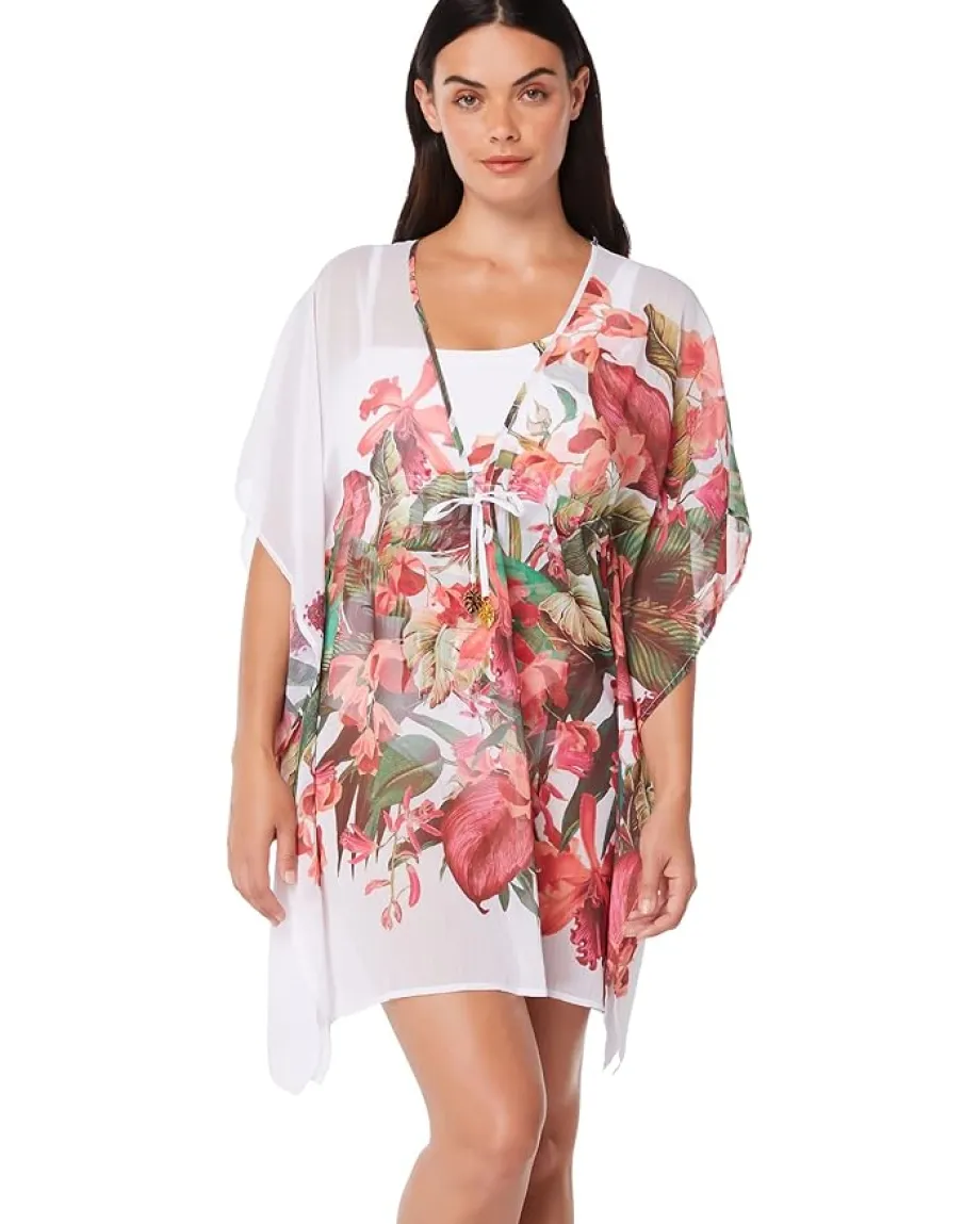 Bleu Rod Beattie Return To Rio Chiffon Caftan White Multi
