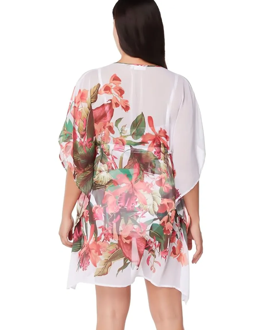 Bleu Rod Beattie Return To Rio Chiffon Caftan White Multi