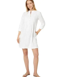 Lilly Pulitzer Rhoda Long Sleeve Popover Resort White Shell Of A Good Time Hot
