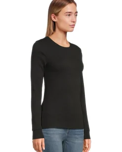 Women Lilla P Rib Slub Long Sleeve Crew